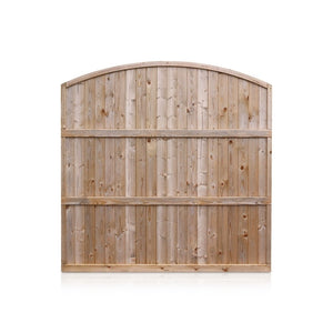 Arched Tongue & Groove Fence Panel back in