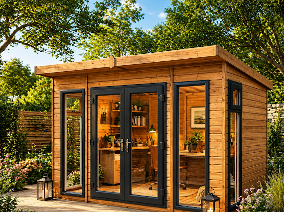 Cambridge Contemporary Premium Summerhouse with UPVC