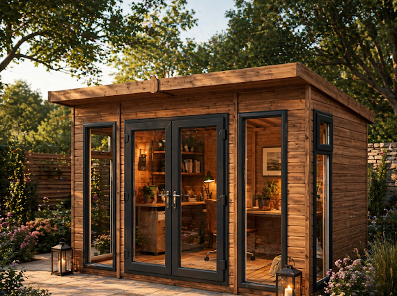 Cambridge Contemporary Premium Summerhouse with UPVC