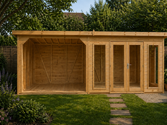 Brighton Contemporary Summerhouse with Outdoor Hot Tub Spa Area