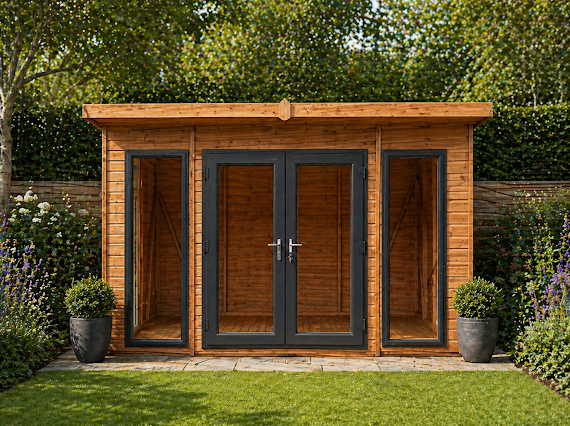 Cambridge Contemporary Premium Summerhouse with UPVC