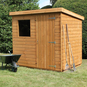 dalby pent shed front view