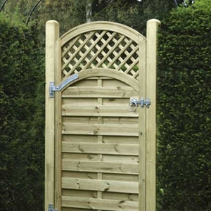 Arched Tongue & Groove Fence Panel in hedge