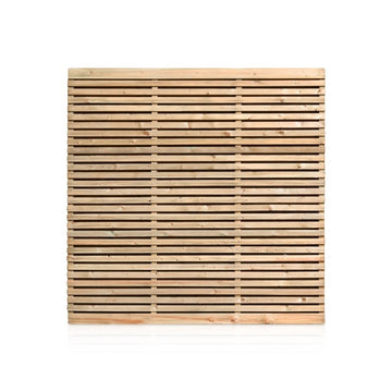 Double Slatted Fence Panels