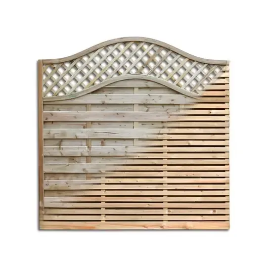 curved top fence panel