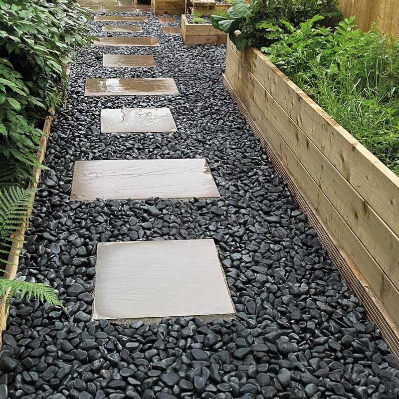 ebony pebbles 15 30mm 3