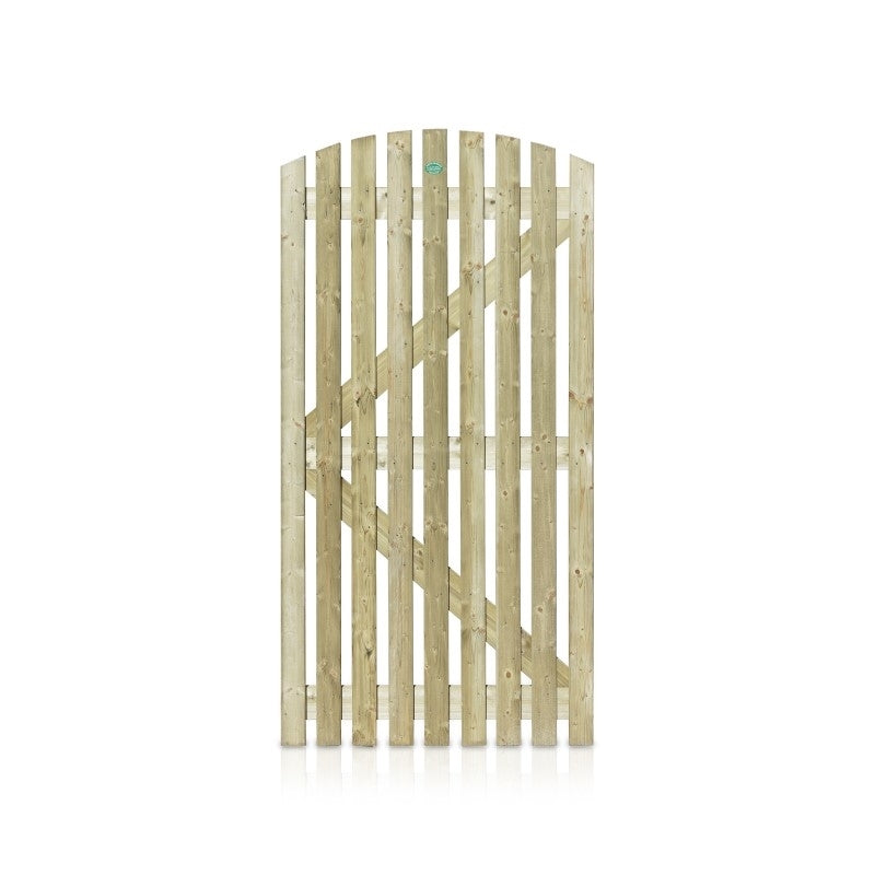 Pressure Treated Curved Top Slatted Gate - 6' x 3' | Orchard