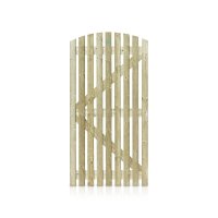 Pressure Treated Curved Top Slatted Gate - 6' x 3' | Orchard