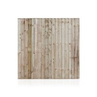 Fully Framed Closeboard Feather Edge Fence Panels Green Pressure Treated