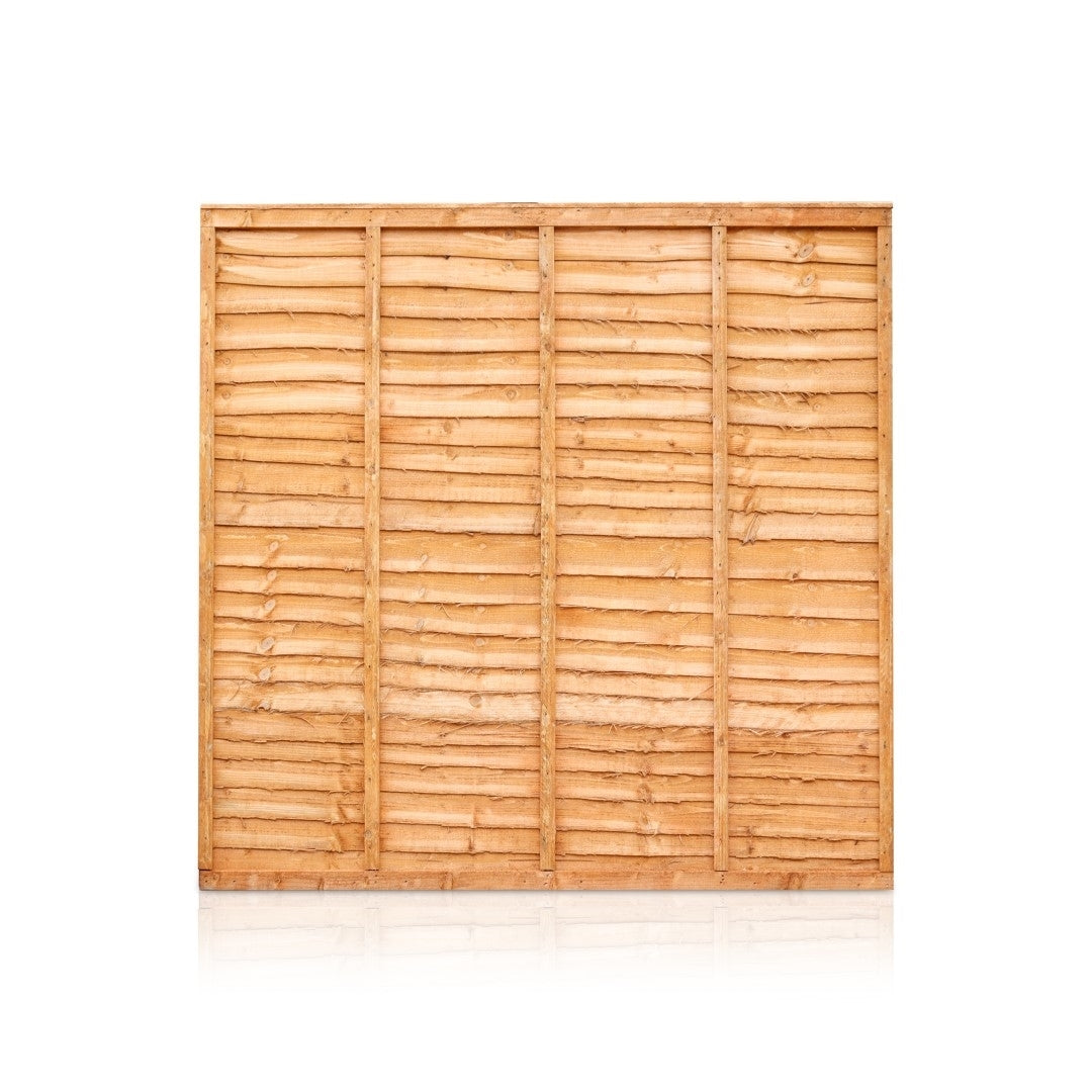 Traditional Waney Lap Fence Panels Preservative Dip Treatment